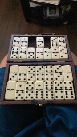 Domino Set in Luxury Leather Case