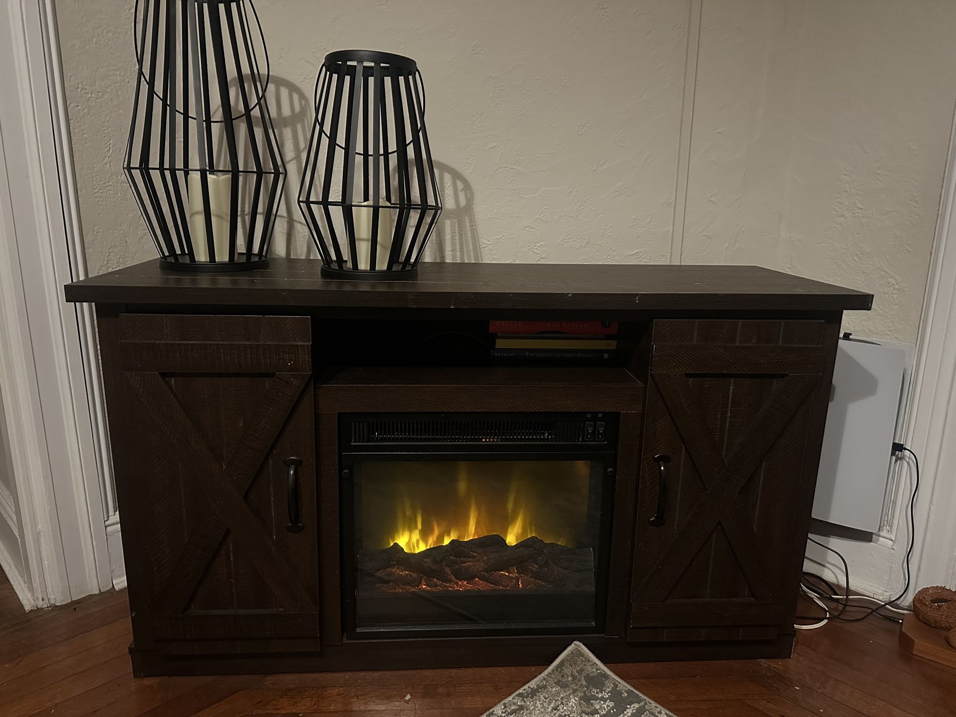 Lorraine TV Stand With Cabinets