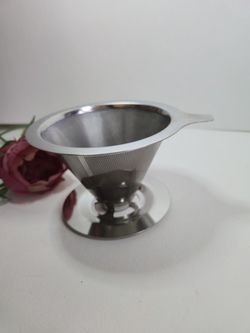 Pour Over Coffee Dripper, Slow Drip Paperless Coffee Filter, Stainless Steel