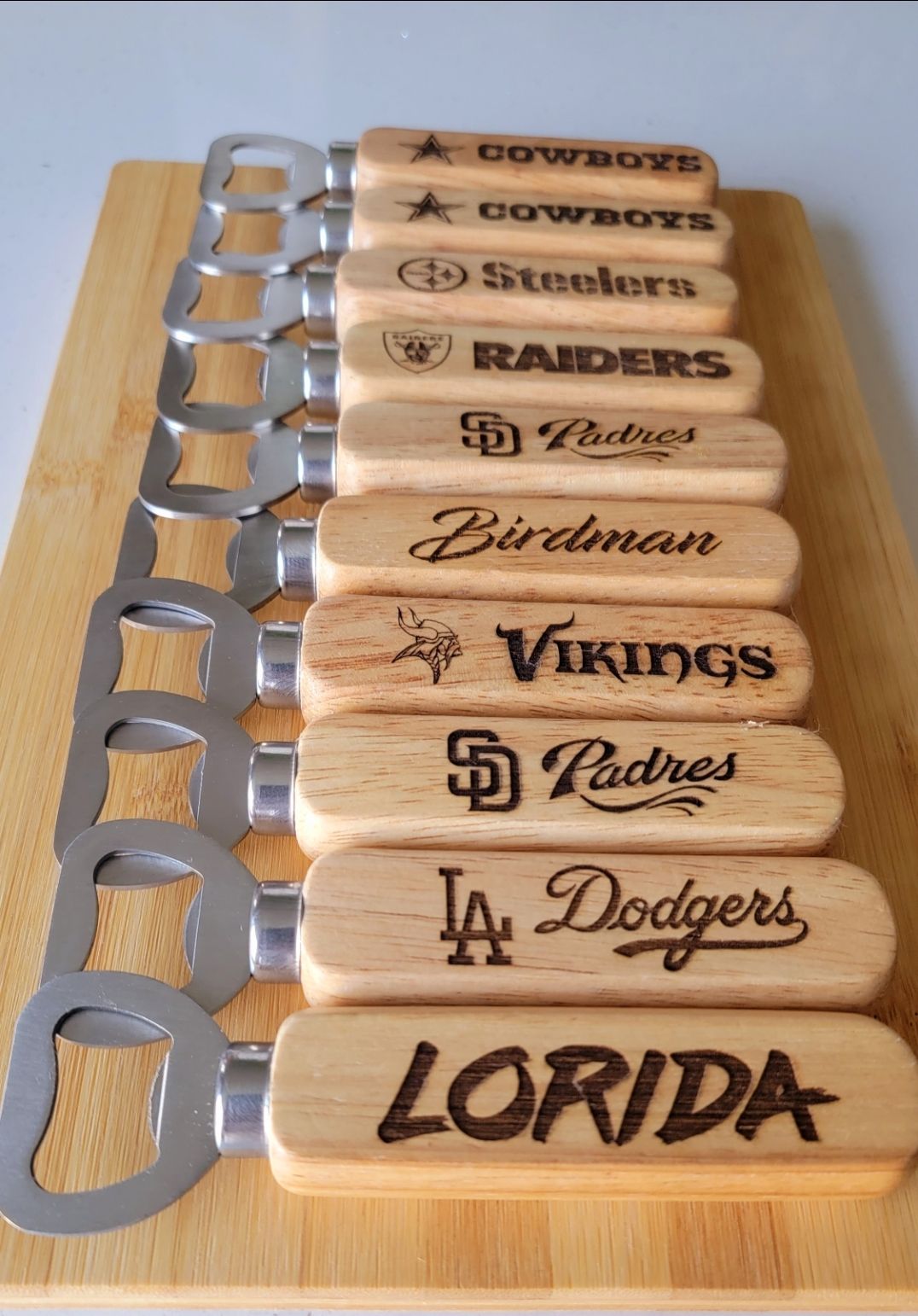 Raiders Cowboys 49ers Bottle Openers