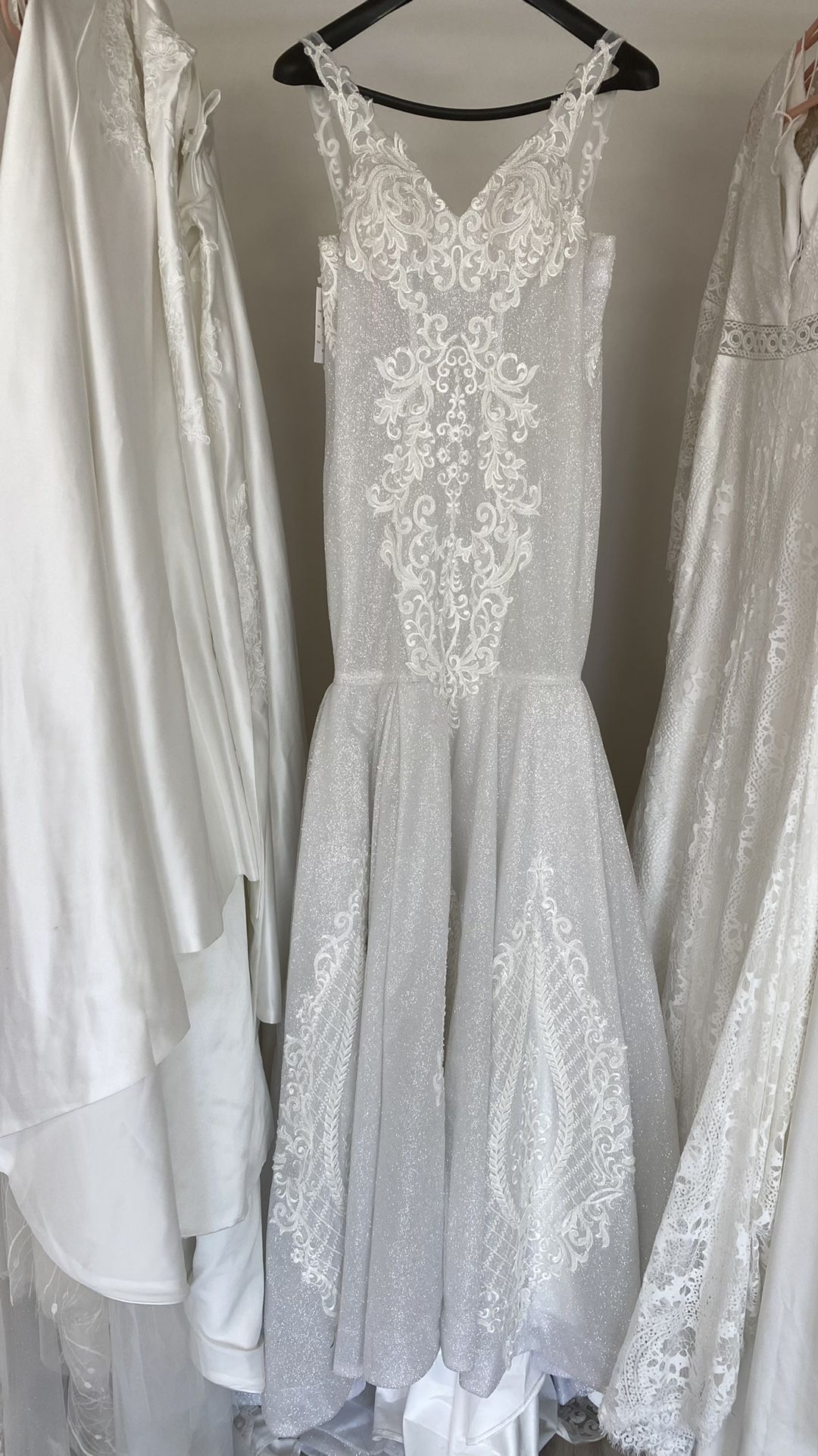 Glittering Mermaid Style Wedding Gown Size 6 -8