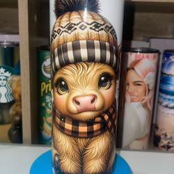 20oz Christmas Highland Cow
