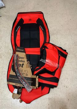 Car accessories two Front car seats and wind shield wipers Blades