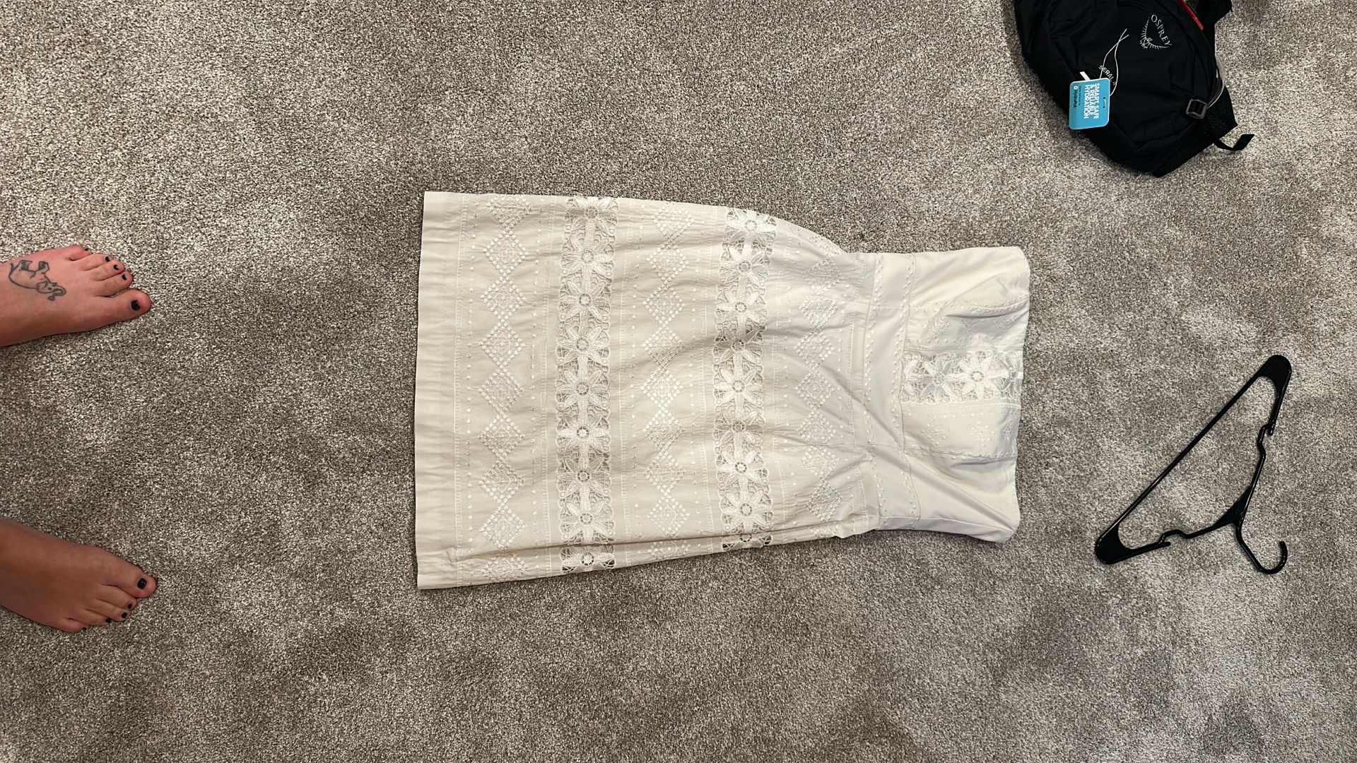 Ivory/white Strapless Summer Dress