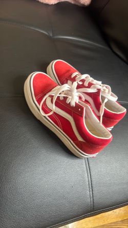 Red and white Vans