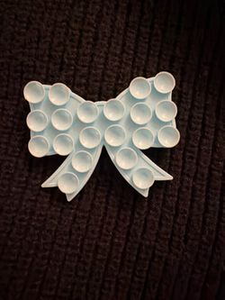 Light Blue Bow-Shaped Pop It Fidget Toy