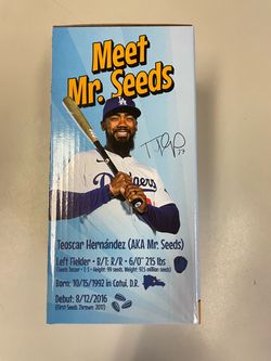 Teoscar Hernandez Sunflower Tossing Bobblehead Mr. Seeds