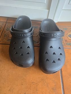 Men's 10 black Crocs Classic Clogs featuring Disney Mickey Mouse