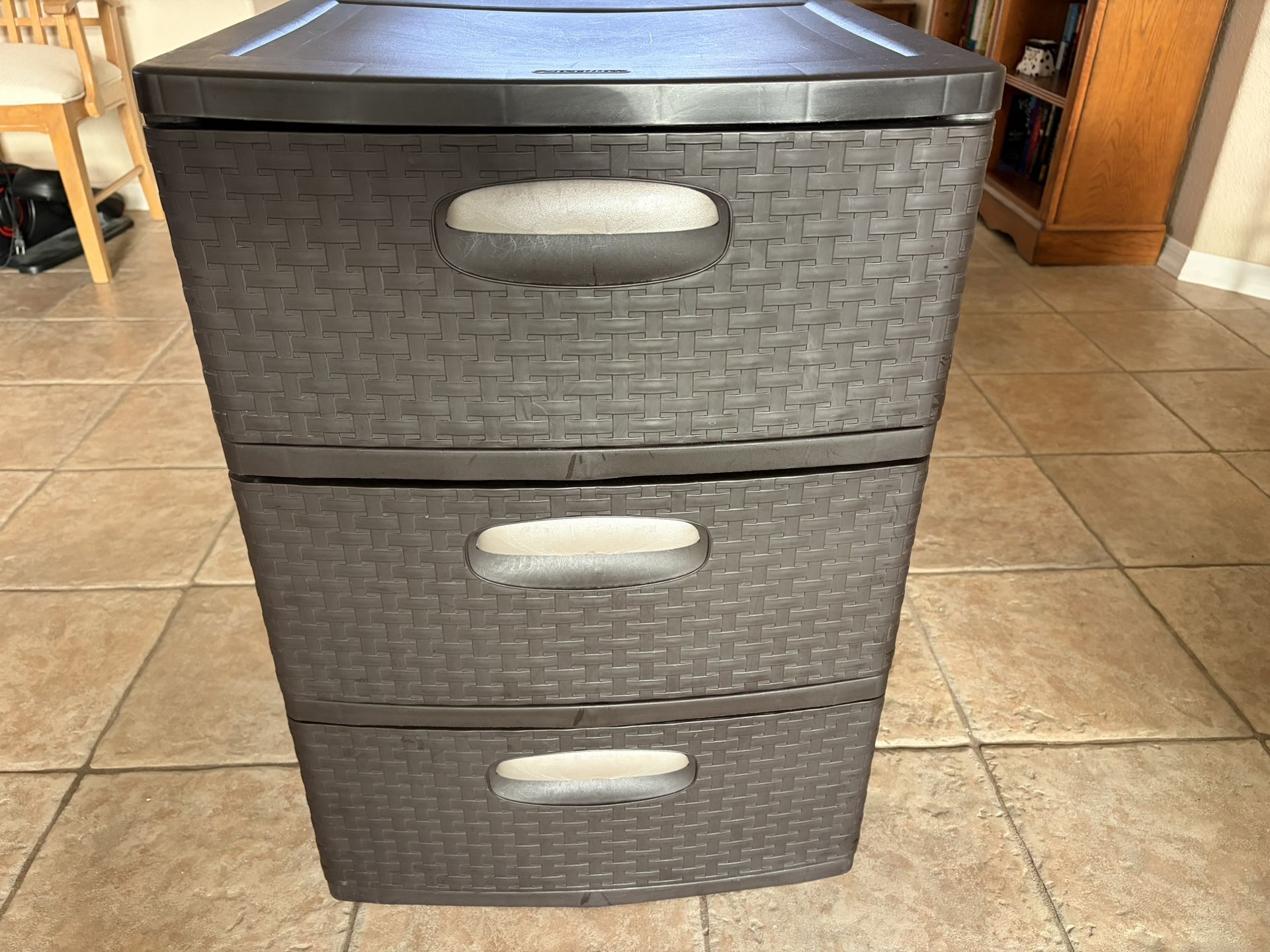 Large Sterilite “Basketweave” 3 Drawer Storage