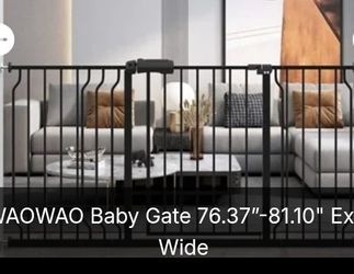 WAOWAO Baby Gate 76.37”-81.10" Extra Wide