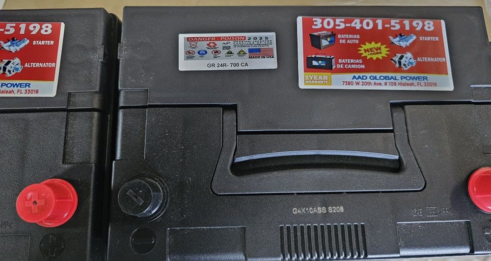 New 24R battery, 1 year warranty