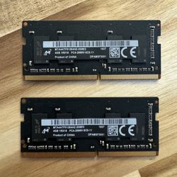 8GB Micron PC4-2666 Memory - Like New!