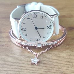 Brand New Rose Gold Watch And Bracelet Set (Lowered Price)