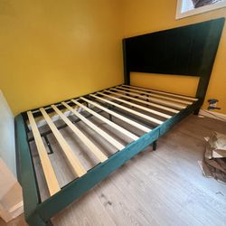 Bed Frame (velvet Green)