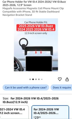 Car Phone Holder for VW ID.4 (2024-2026)