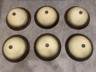 THREE 13” Bronze Light Fixtures