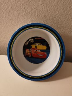 Vintage The First Years Disney Pixar Cars Melamine Kids' Bowl Lightening McQueen*READ*