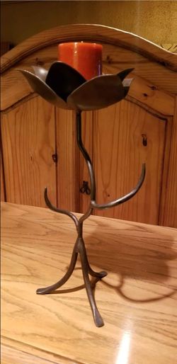 Stunning Wrought iron Rose Candle Holder