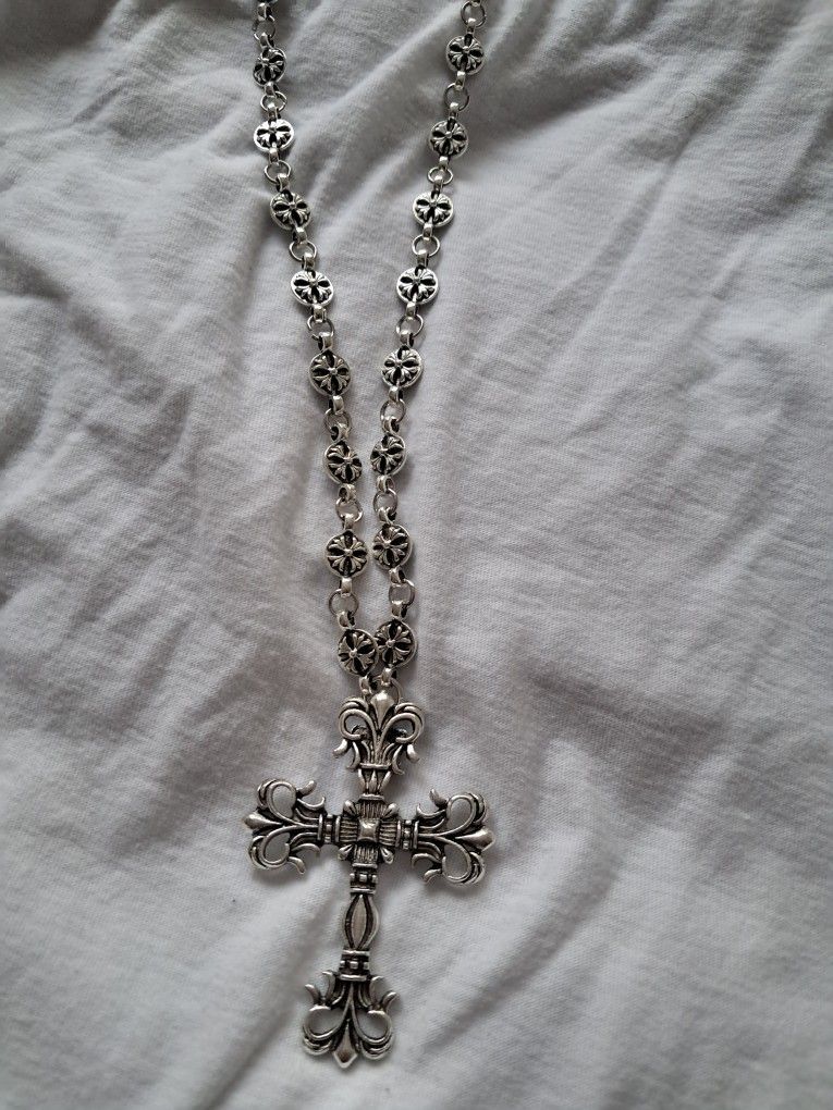 Chrome Hearts Cross Ball Chain Necklace
