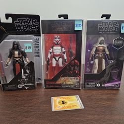 Star Wars Lot, Revan $45, Vader $33, Gaming Revan $35. 