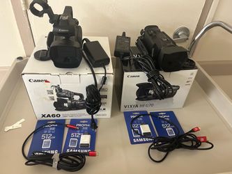 2 Canon Professional UHD 4K Camcorders XA60 / HF G70(Black)