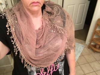 One size handmade scarf - used multiple ways