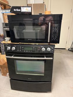 Jenn-Air Black Wall Oven with Microwave