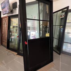 2-entry Glass Doors Self Closing-in -out Swing 48x96
