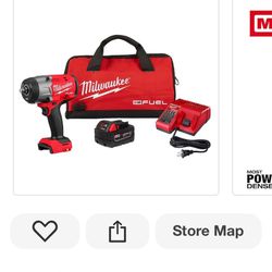 Milwaukee 1/2 High Torque Impact Wrench W Friction Ring Kit