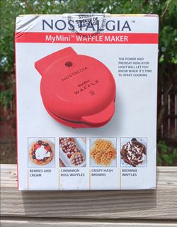 Nostalgia mini Waffle Maker (sealed)