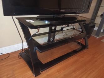 Glass TV Stand 3 Shelfs
