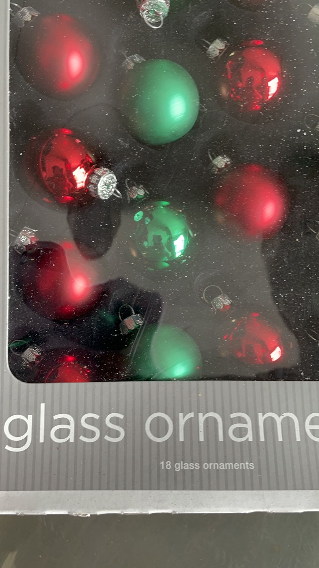 Vintage Glass, Ornaments, Red And Green Lots Of 18