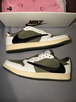 Jordan 1 Retro Low OG SP ‘Travis Scott Medium Olive’ Size 10.5M