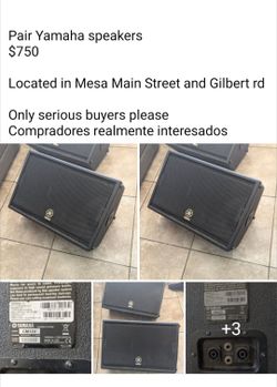 Pair of Yamaha CM12V Stage Monitor Speakers