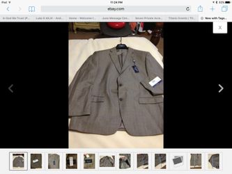 New men's chaps suit coat blazer size 44r brown