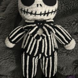 Handmade Jack skellington crocheted doll