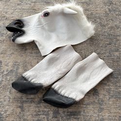 Horse Head And Hooves Halloween Costume 