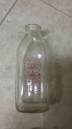 Old Guilford Dairy quart milk bottle