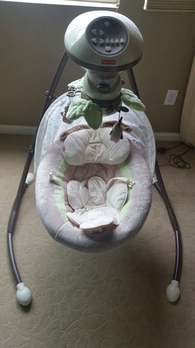 Fisher-Price Cradle 'N Swing, My Little Snugabunny with AC Adapter