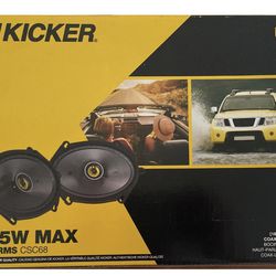 KICKER 46CSC684 75W 6x8" 2-Way Car Speakers - Black, Pair