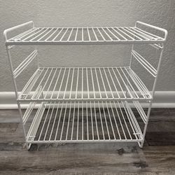 Mainstays 3-Tier Adjustable Storage Shelf, White