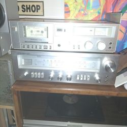 Vintage Receiver And Cassette Player Works 