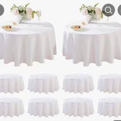 Round White Table Linens 10 Pack  