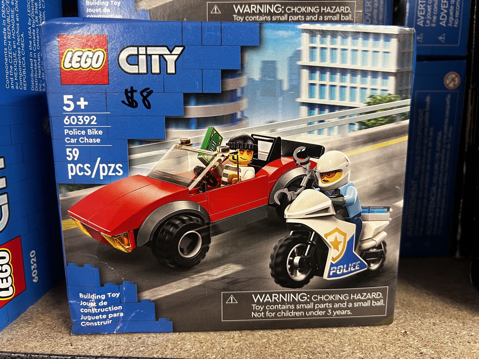 Lego City Police Bike Car Chase 59 Pieces