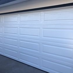 16x7 Complete Door. Garage Doors. Complete With All Hardware, Springs And Tracks