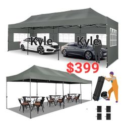 10'x30' Easy Pop Up Gazebo Party Tent Canopy w/  Removable Sidewalls Wedding Party Tent  Canopy With sidewalls-Carpa