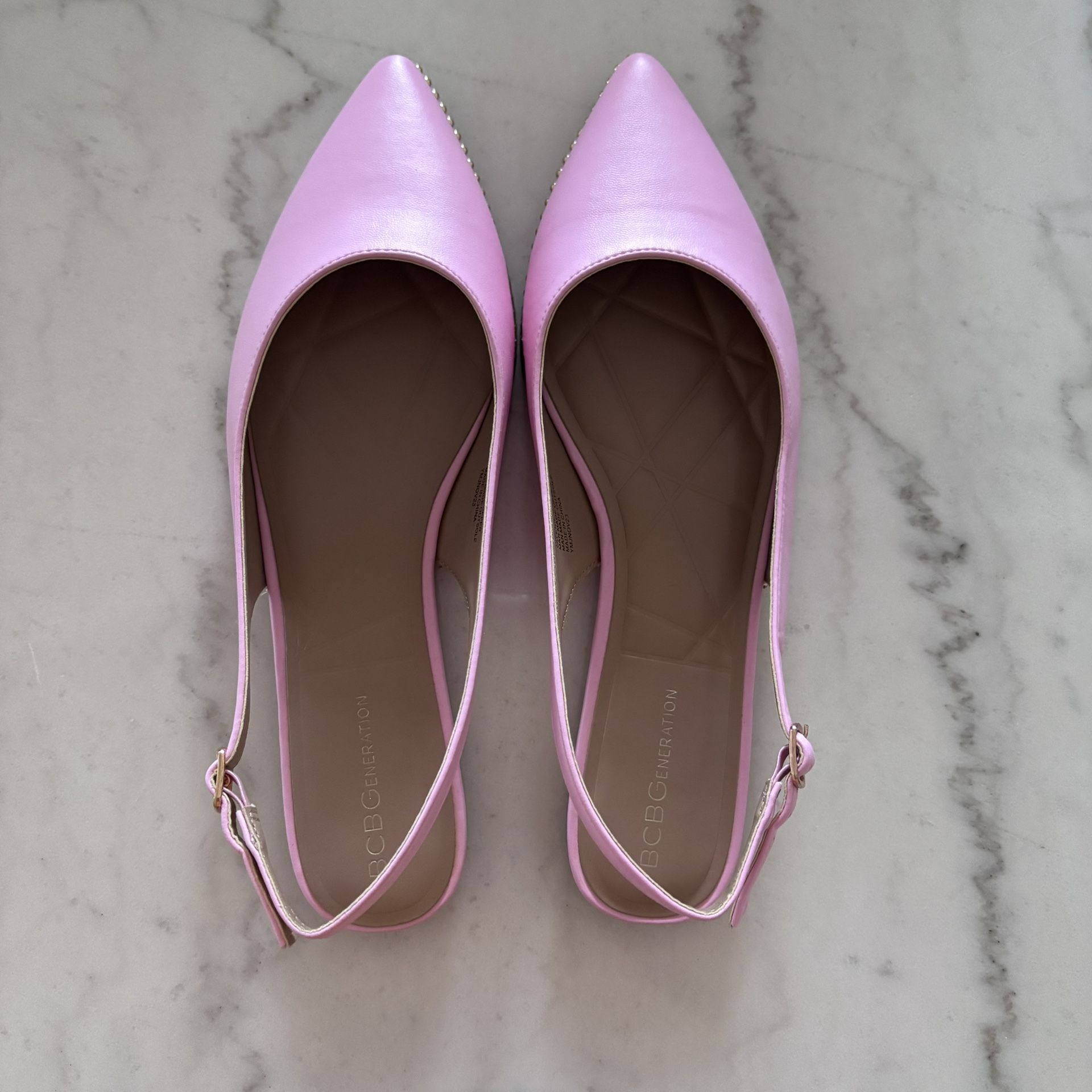 BCBG Studded Slingback Flats