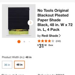 Redí Shade Blackout Pleated Paper Shade