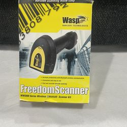 Used Wasp Barcode Technologies FreedomScanner WWS800 Series wireless Bluetooth scanner kit