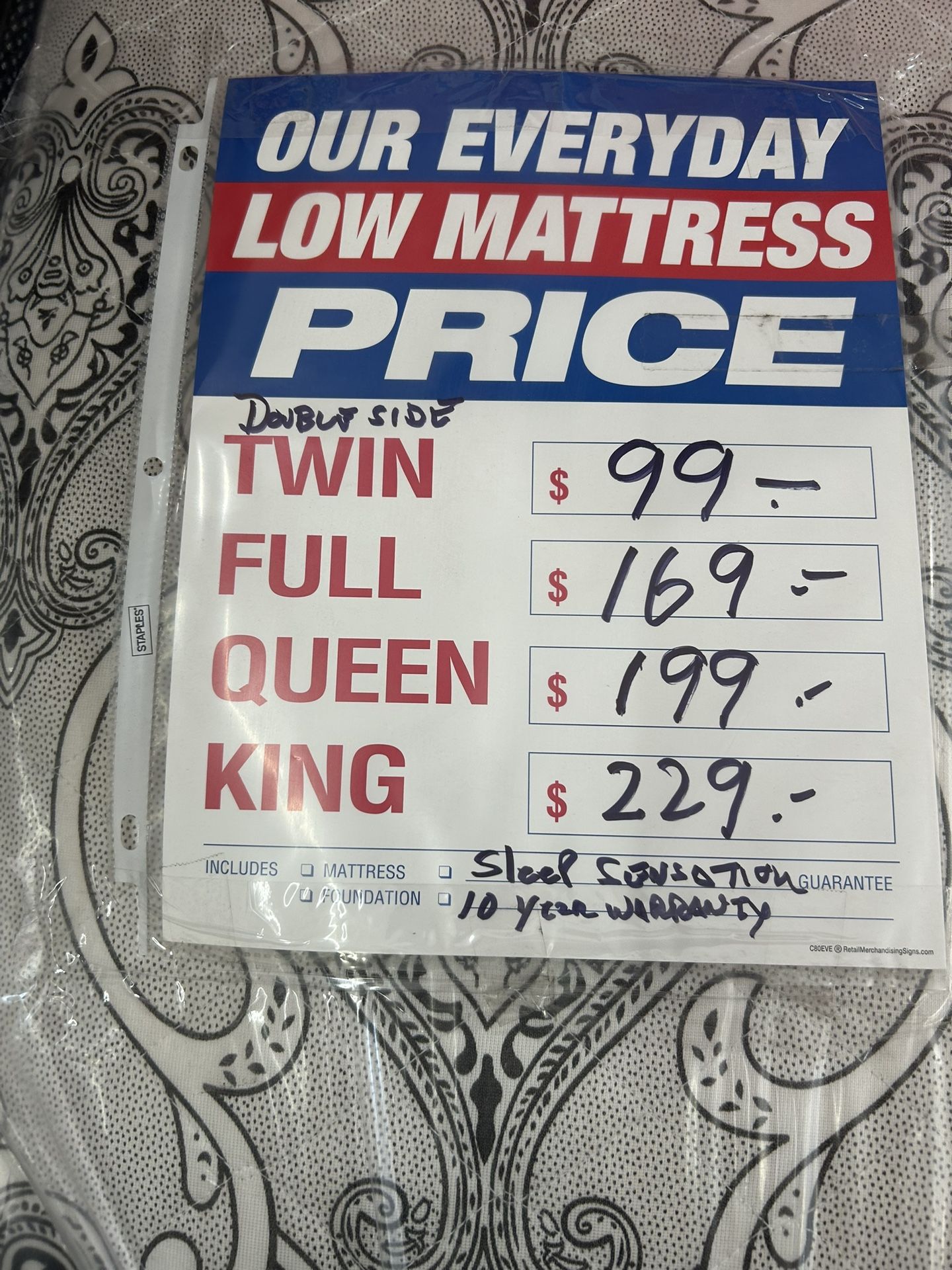 Twin Size Mattress Special Sale